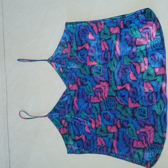 Erika Taylor intimates sequin rhinestones camisole slip colorful womens large - Picture 5 of 10